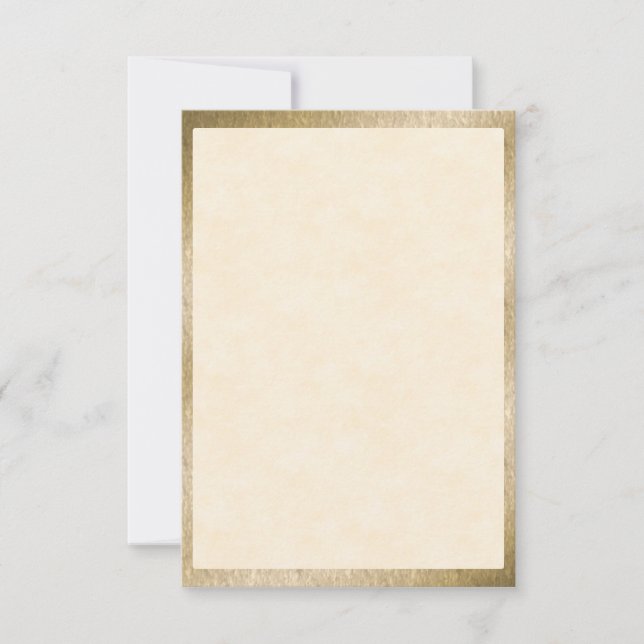 Tarjeta de nota de época elegante de Relieve metal (Anverso)