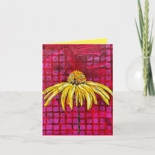 tarjeta de nota de equinácea magenta roja (Anverso)