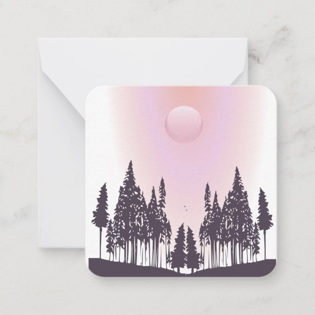 Tarjeta de nota de escena natural (Anverso)