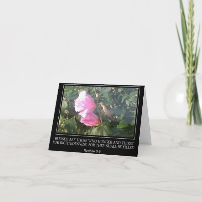 Tarjeta de nota de escritura de Hummingbird (Anverso)