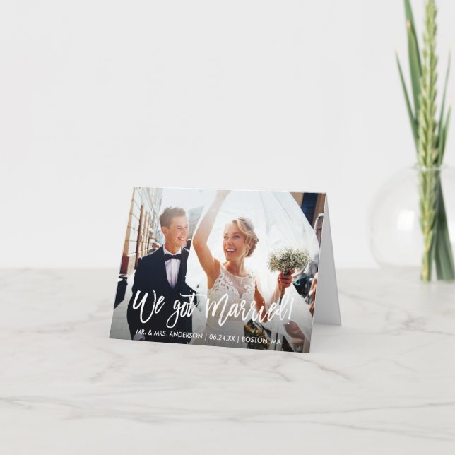 Tarjeta de nota de escritura de pincel moderna Nos (Anverso)