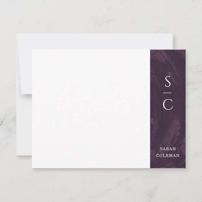 Tarjeta de nota de estacionería de banda de mármol (Anverso)