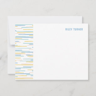 Tarjeta de nota de estatuilla de líneas horizontal
