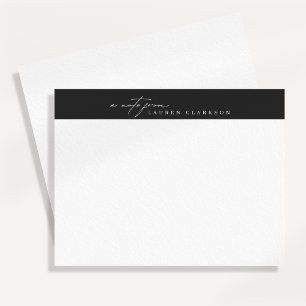 Tarjeta de nota de estilo de logotipo minimalista