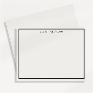 Tarjeta de nota de estilo elegante de borde negro