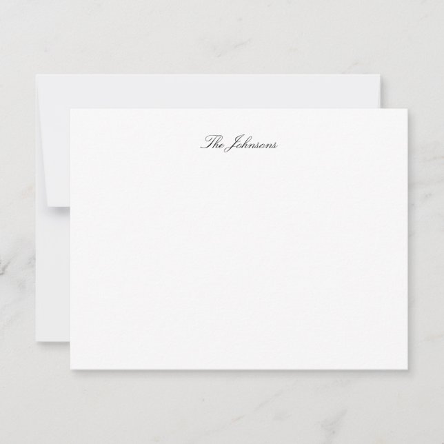Tarjeta de nota de estilo personalizado de guión c (Anverso)