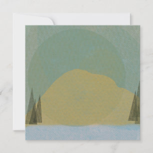 Tarjeta de nota de estilo Riso Mountainscape