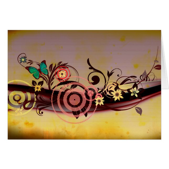 Tarjeta de nota de explosión de primavera (Anverso (Horizontal))