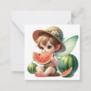 Tarjeta de nota de fantasía de hadas