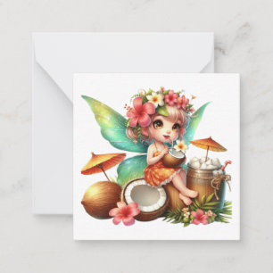 Tarjeta de nota de fantasía de hadas