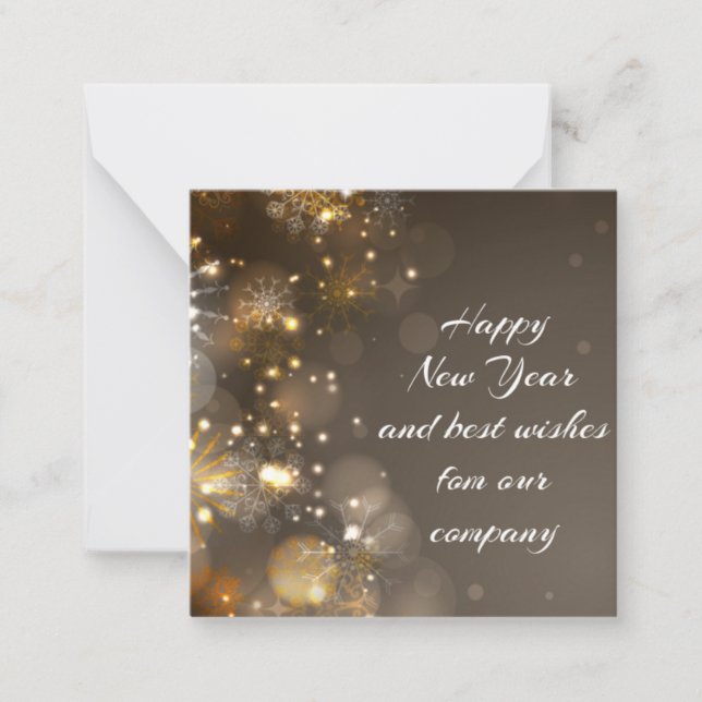 tarjeta de nota de feliz año nuevo (Anverso)