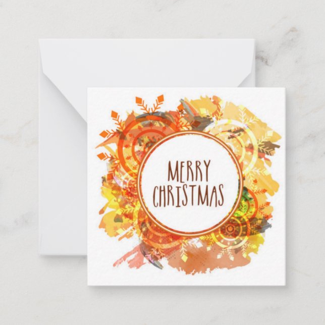 Tarjeta de nota de Feliz Navidad (Anverso)