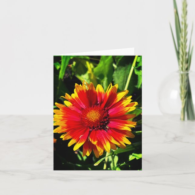 Tarjeta de nota de flor abierta (Anverso)