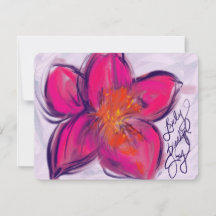 Tarjeta de nota de flor brillante y encantadora