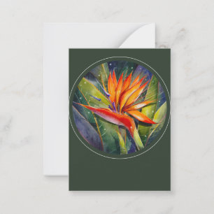 Tarjeta de nota de flor de Strelitzia Pintada EVE
