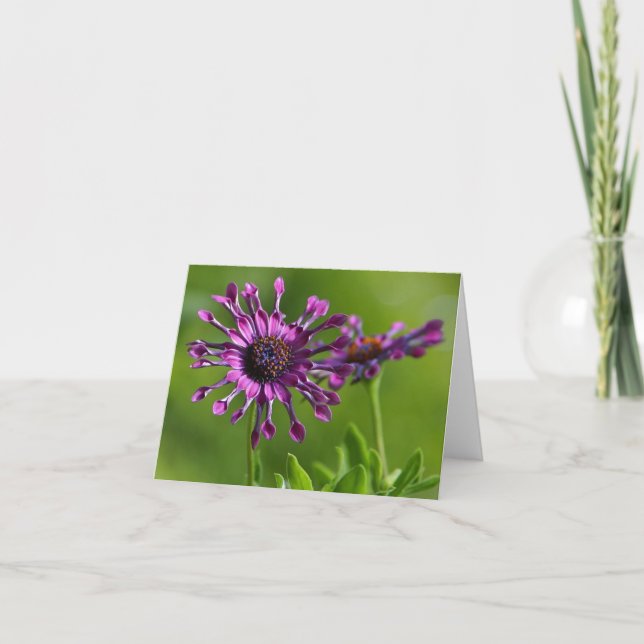 tarjeta de nota de flor púrpura (Anverso)