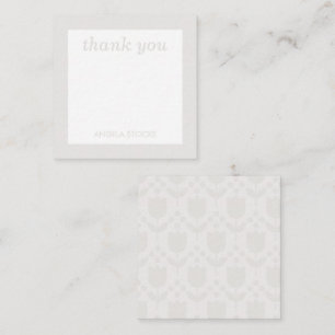 Tarjeta de nota de flor retro personalizada