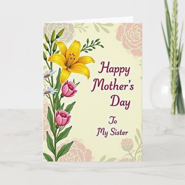 Tarjeta de nota de flor suave rayada (Anverso)