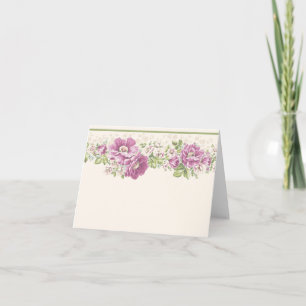Tarjeta de nota de flores de país