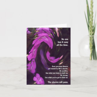 Tarjeta de nota de flores inspiradoras 1