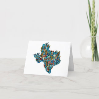 Tarjeta de Nota de Flores Nativas y de Texas