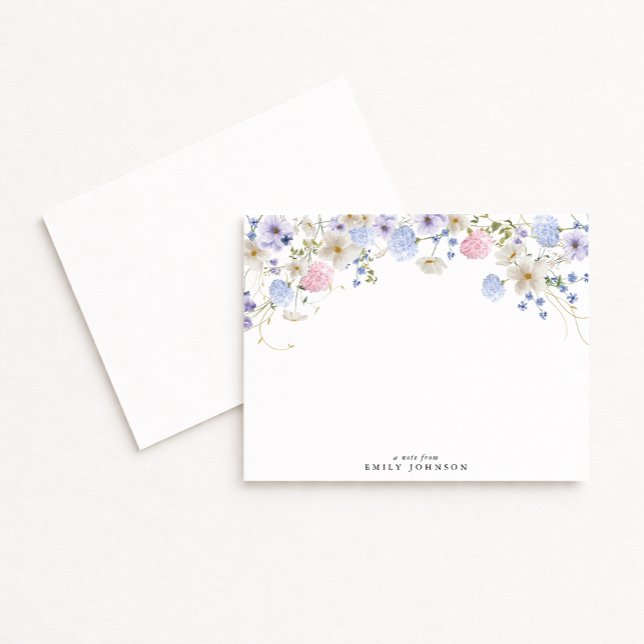 Tarjeta de nota de flores silvestres (Subido por el creador)