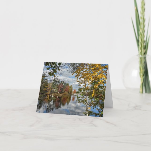 Tarjeta de Nota de Foliage de Cheshire Pond (Anverso)