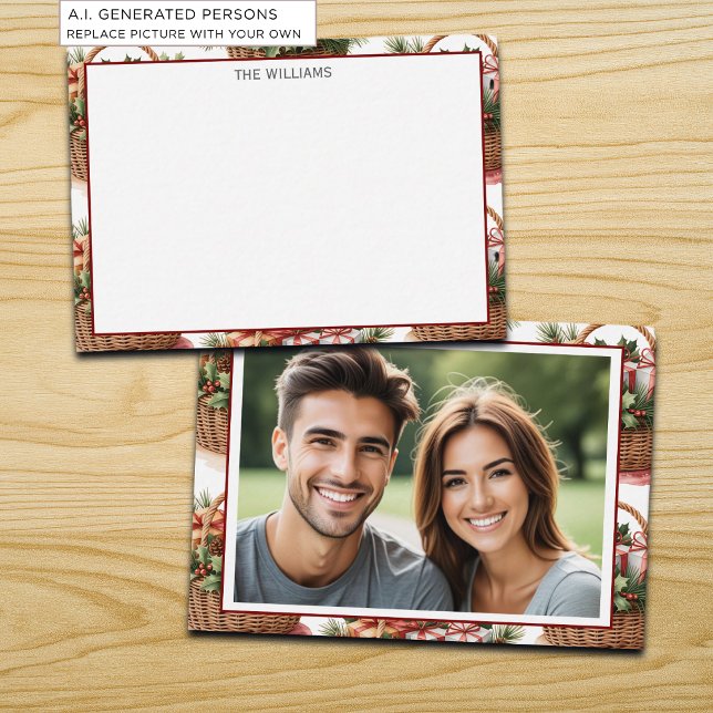 Tarjeta de nota de foto de cesta de invierno (Subido por el creador)