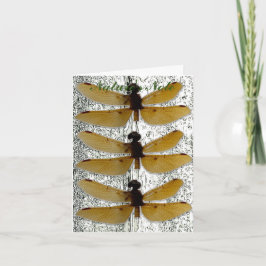 TARJETA DE NOTA DE FOTO DE DRAGONFLY LEAF