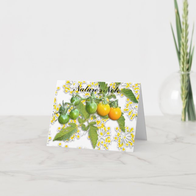 TARJETA DE NOTA DE FOTO DE TOMATO DILL FLOWER (Anverso)