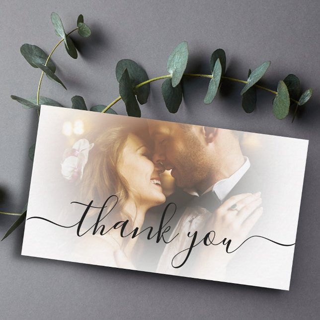 tarjeta de nota de foto desvanecida de boda modern (Subido por el creador)