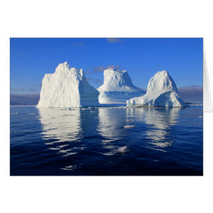 Tarjeta de nota de foto en blanco y azul de iceber