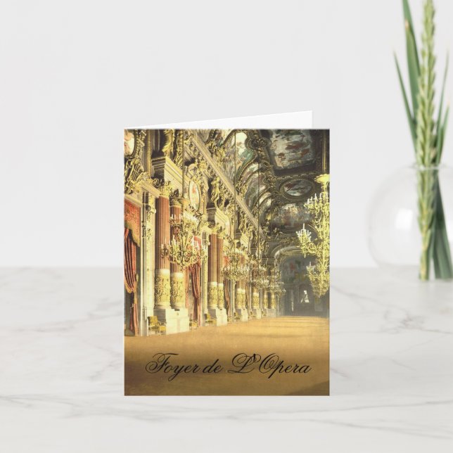Tarjeta de nota de Foyer de L'Opera Blank