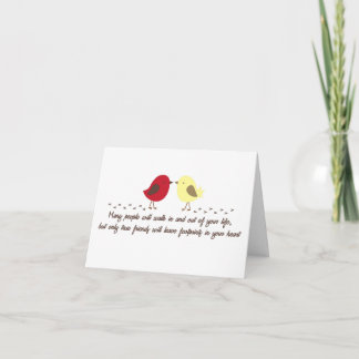 Tarjeta de nota de Frienship