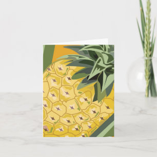 Tarjeta de nota de fruta - Piña