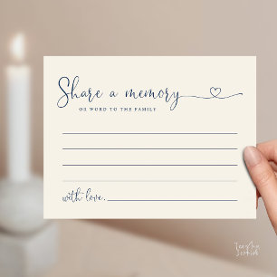 Tarjeta de nota de funeral con guión minimalista C