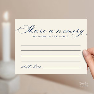 Tarjeta de nota de funeral con guión minimalista C