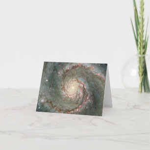 Tarjeta de nota de galaxia espiral para remolinos 