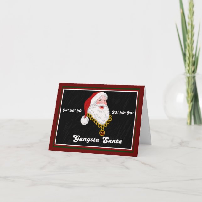 Tarjeta de nota de Gangsta Santa (Anverso)