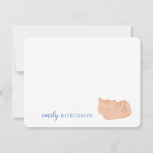 Tarjeta de nota de gato personalizada de tabla de