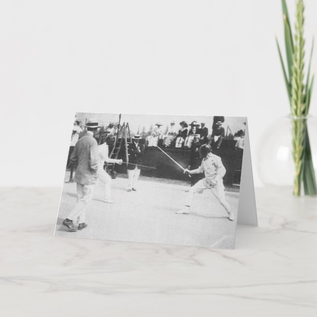 Tarjeta de nota de general Patton Fencing del (Anverso)