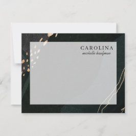 Tarjeta de nota de geodo metálico