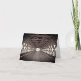 Tarjeta de nota de geometría interior de puente cu