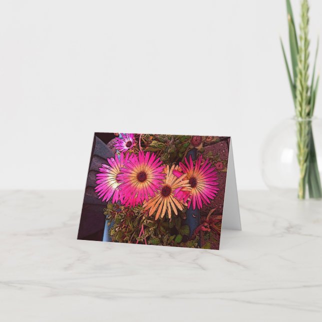 Tarjeta de nota de Gerbera Daisies (Anverso)