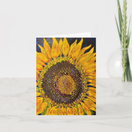 Tarjeta de nota de girasol