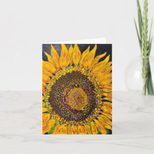 Tarjeta de nota de girasol