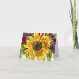 Tarjeta de nota de girasol