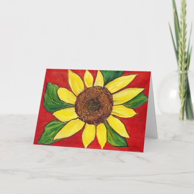 Tarjeta de nota de girasol (Anverso)