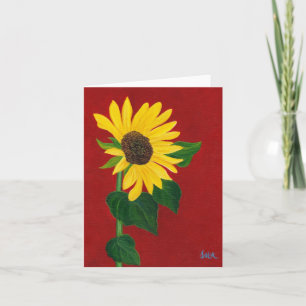 Tarjeta de nota de girasol