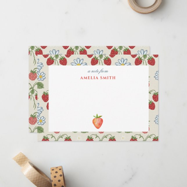 Tarjeta de nota de girasol Grandmillennial de fres (Anverso/Reverso In Situ)